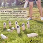 Apudarmis Wooden Tossing Game Set, Numbered Block Toss Games Set With Scoreboard & Carrying Case - Outdoor Lawn Backyard Beach G