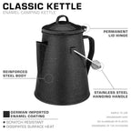 Coletti Classic Camping Kettle - Tea And Camp Kettle, No Aluminum Or Plastic, Ideal For Boiling Water (Black)