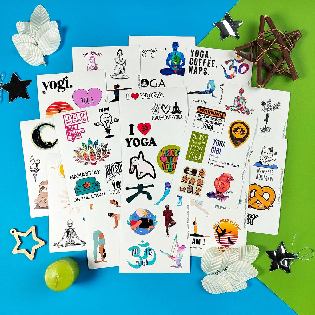 100Pcs Yoga Stickers And Decals, Yoga Gifts For Women, Yoga Gifts For Yoga Instructor, Yoga Lover, Yoga Gifts For Mom, Yoga Stic