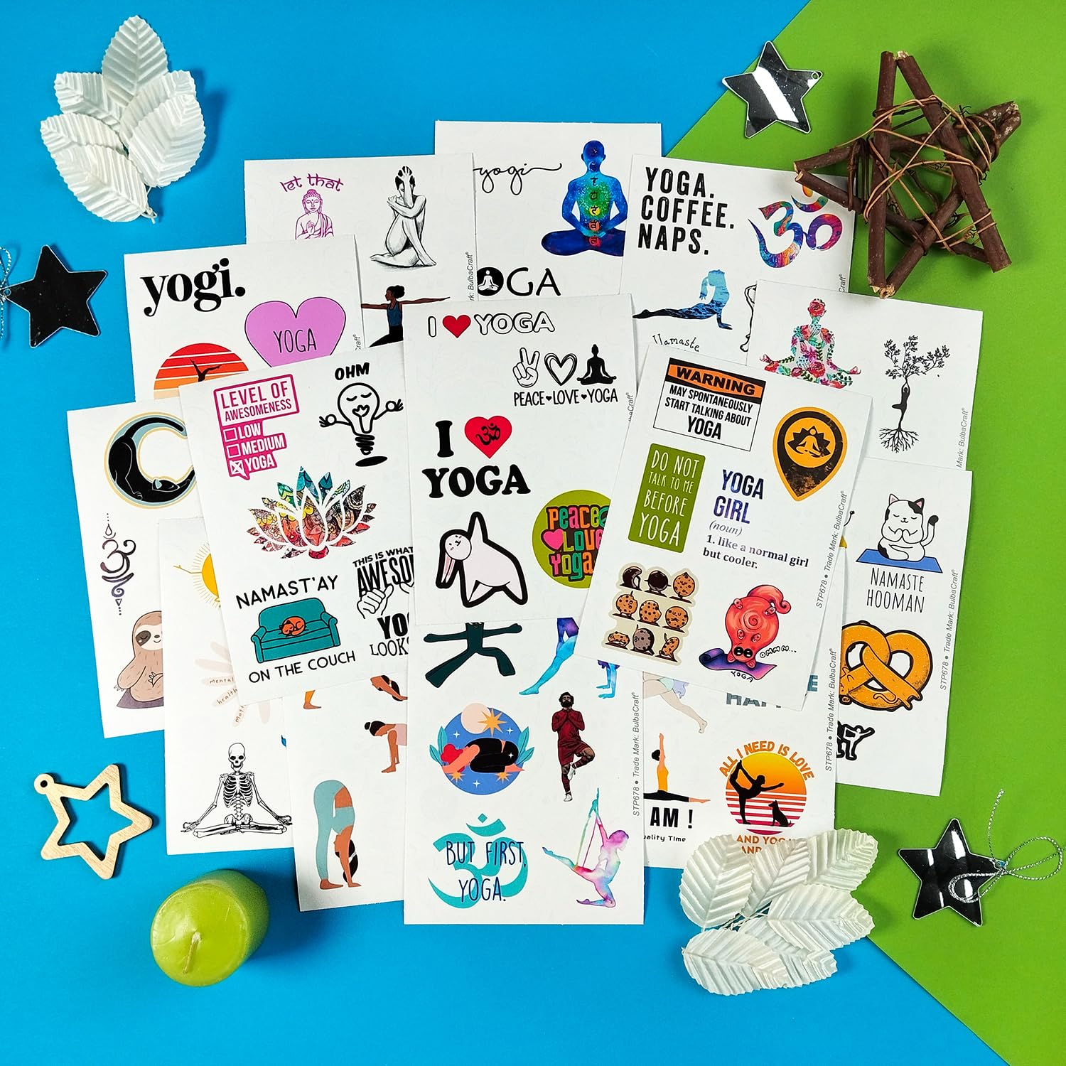 100Pcs Yoga Stickers And Decals, Yoga Gifts For Women, Yoga Gifts For Yoga Instructor, Yoga Lover, Yoga Gifts For Mom, Yoga Stic