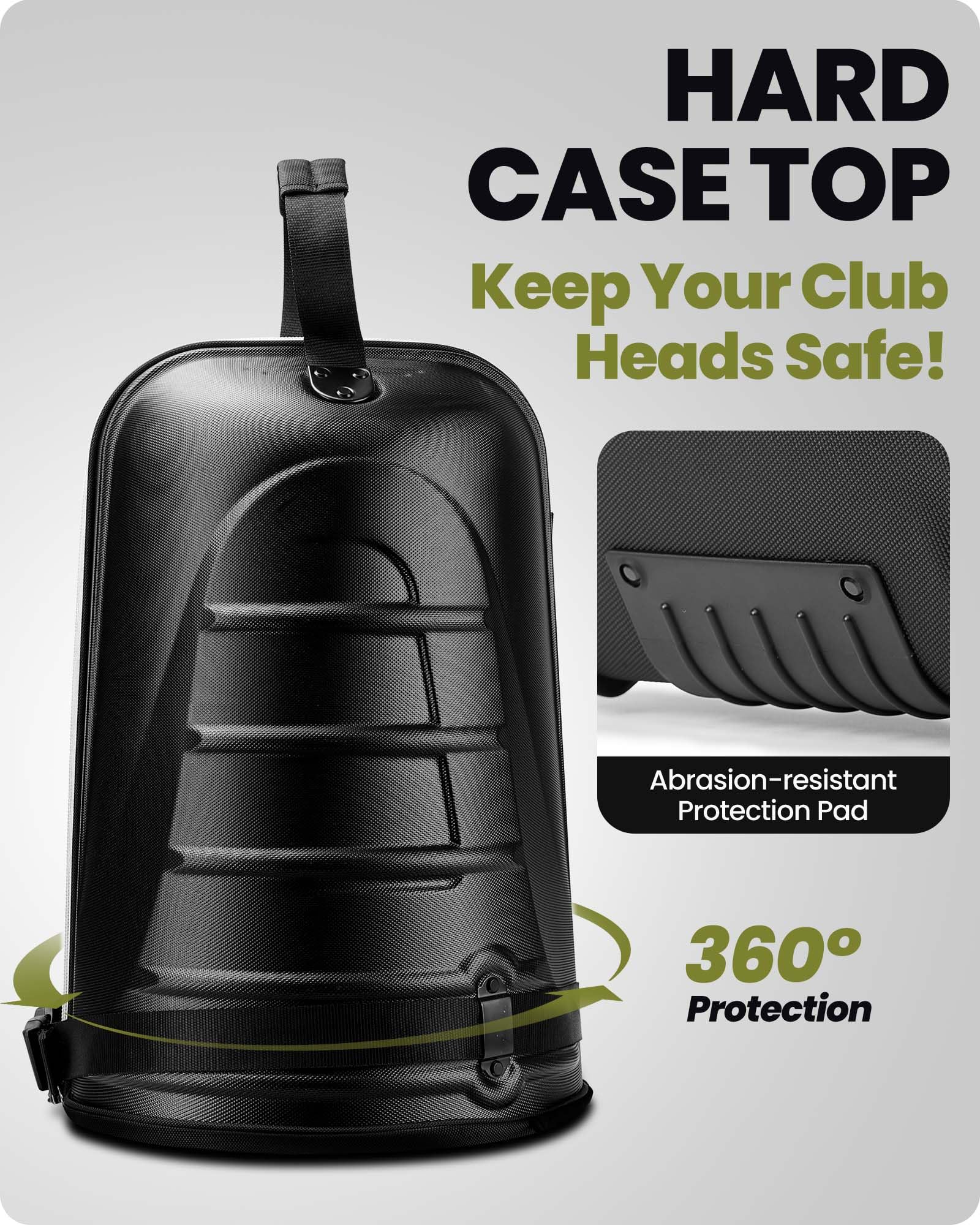 Outdoormaster Golf Travel Bags For Airlines With Wheels And Hard Case Top, Protect Golf Clubs, Lightweight And Easy To Maneuver,