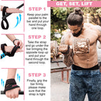 Rdx Weight Lifting Straps Figure 8, Anti Slip Strap With Cuffs Wrist Support For Gym Workout Deadlift Powerlifting Bodybuilding