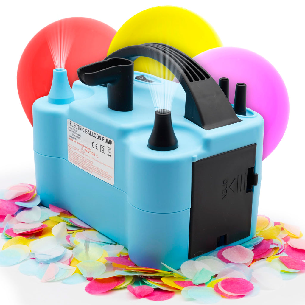 Electric Balloon Pump With Tying Tool | Portable Dual Nozzle Balloon Pump Electric | Balloon Inflator Pump Electric | Air Pump F