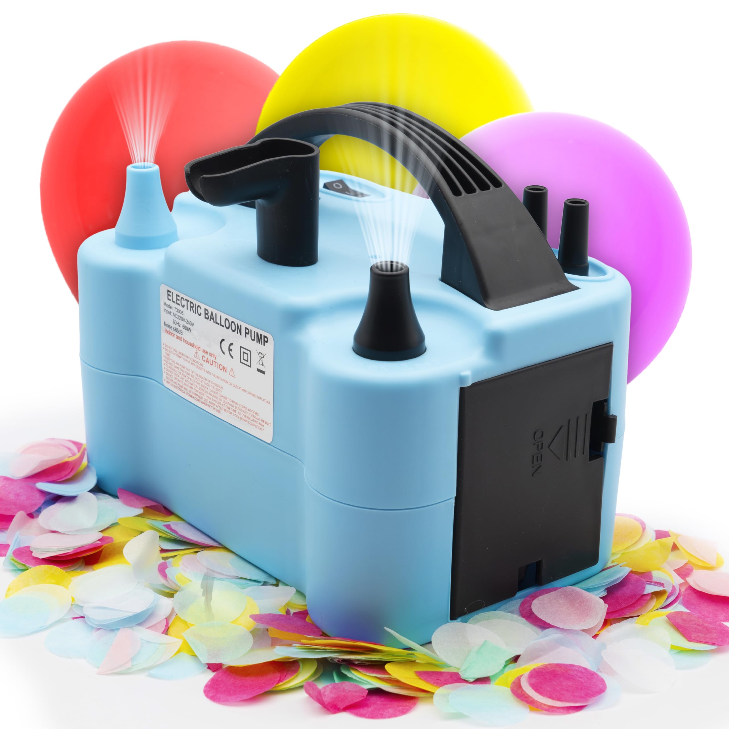Electric Balloon Pump With Tying Tool | Portable Dual Nozzle Balloon Pump Electric | Balloon Inflator Pump Electric | Air Pump F