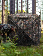 Tidewe Hunting Blind 270See Through With Carrying Bag, 3-4 Person Pop Up Ground Blinds, Portable Resilient Hunting Tent (Forest