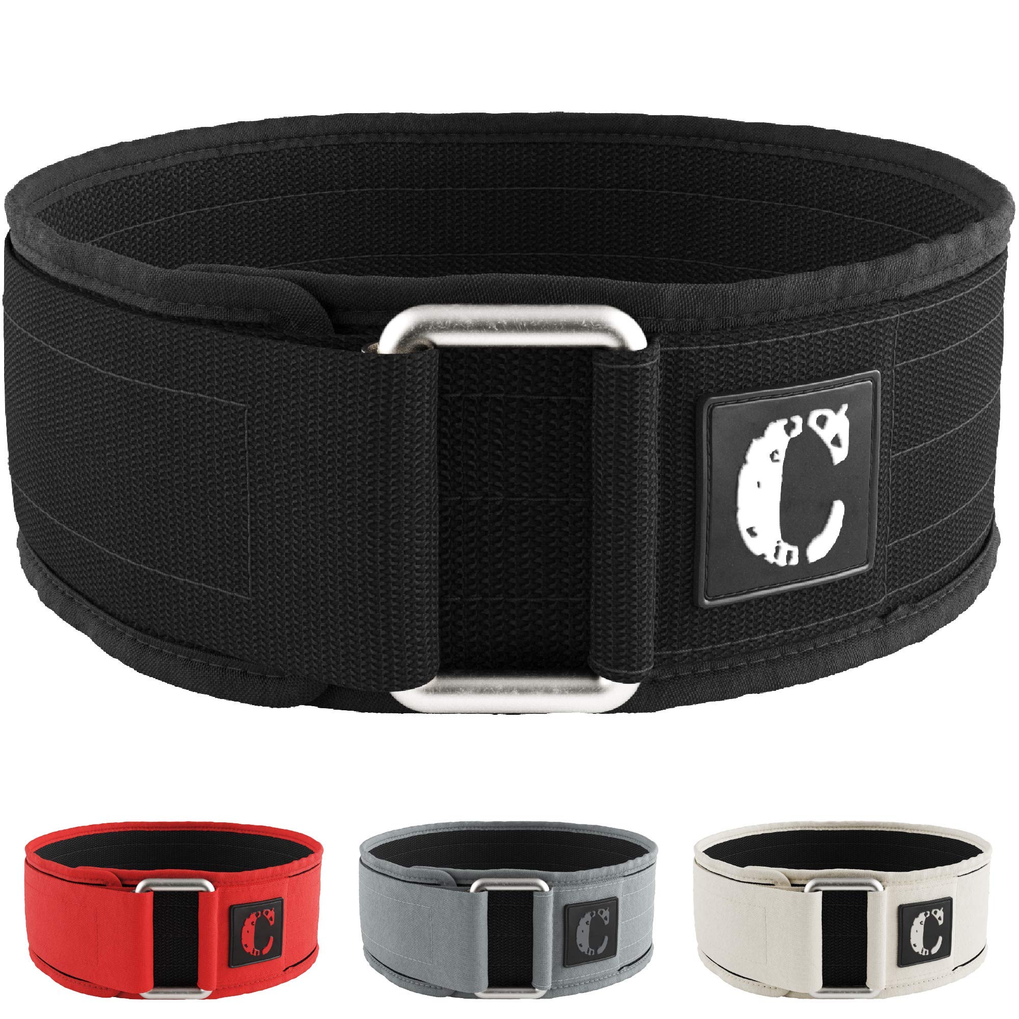 Contraband Black Label 4010 4 Inch Nylon Weight Lifting Belt W/Hook & Loop | Heavy Duty Weight Belt And Back Support Belt For We