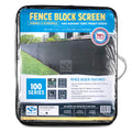 Fencescreen Fence Privacy Screen - Extreme 98% Blockage Temporary Windscreen Fence Cover (6Ft X 50Ft, Black)