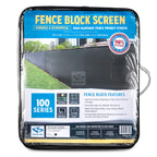 Fencescreen Fence Privacy Screen - Extreme 98% Blockage Temporary Windscreen Fence Cover (6Ft X 50Ft, Black)