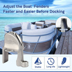 Boat Fender Clips, Adjustable Pontoon Boat Square Rail Fender Cleats/Clips/Hangers For Pontoon Bumpers, Pontoon Boat Accessories