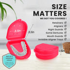 Fresh Knight Retainer Case (2 Pack). Retainer Case With Vent Holes. Perfect Denture Case, Mouth Guard Case, Aligner Case, Mouth