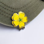 Eshan Golf Ball Marker And Magnetic Golf Hat Clip Set Flower Clover Shape Clips Markers Golf Bag Accessories Court Gift For Men