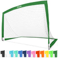 Gosports Team Tone 6 Ft X 4 Ft Portable Soccer Goal For Kids - Pop Up Net For Backyard - Dark Green