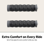 Schwinn Ergonomic Comfort Bicycle Grip, Stylish Black Body With Gray Accents, Fits Most Standard Bike And Scooter Handlebars, Gr