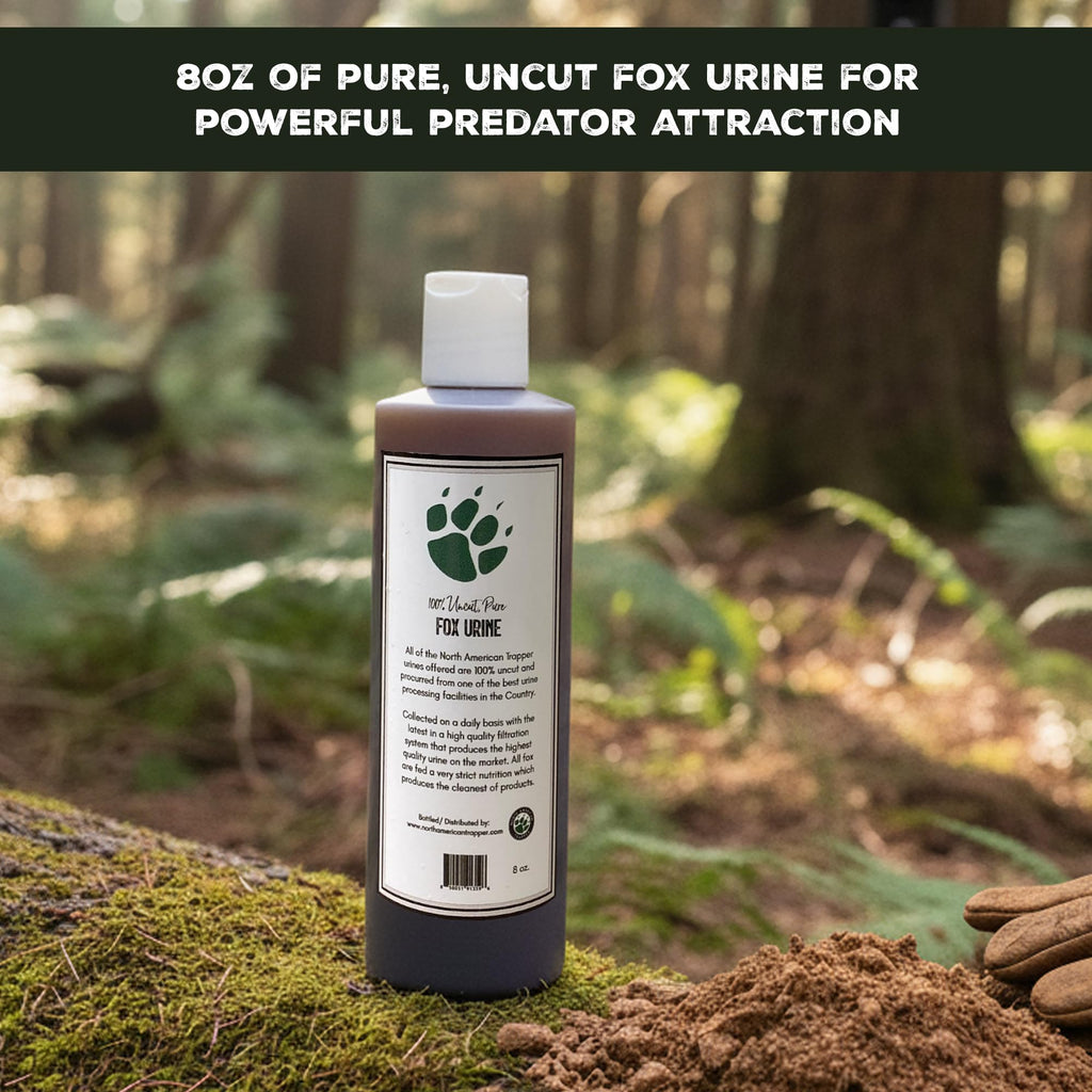 North American Trapper 100% Pure Fox Urine - Long-Lasting Scent Attractant for Fox, Bobcat & Coyote Trapping - Natural Predator