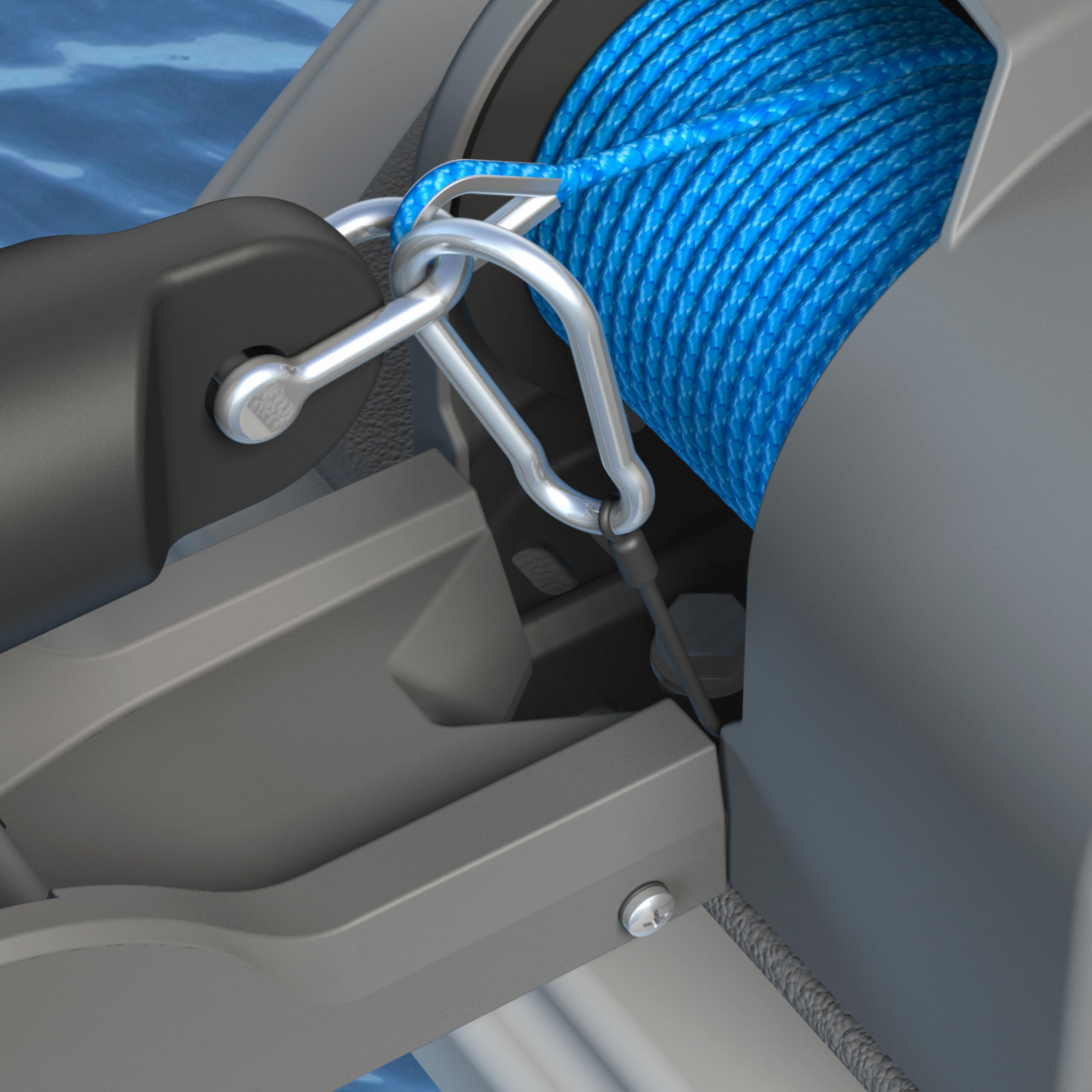 Trac Outdoors Deckboat 40 Autodeploy-G3 Electric Anchor Winch - Anchors Up To 40 Lb. - Includes 100-Feet Of Pre-Wound Anchor Rop