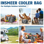 Insmeer Insulated Cooler Bag 65Cans/32 Cans Large Cooler Bag Soft Sided Cooler With Shoulder Strap, Collapsible Leakproof Portab