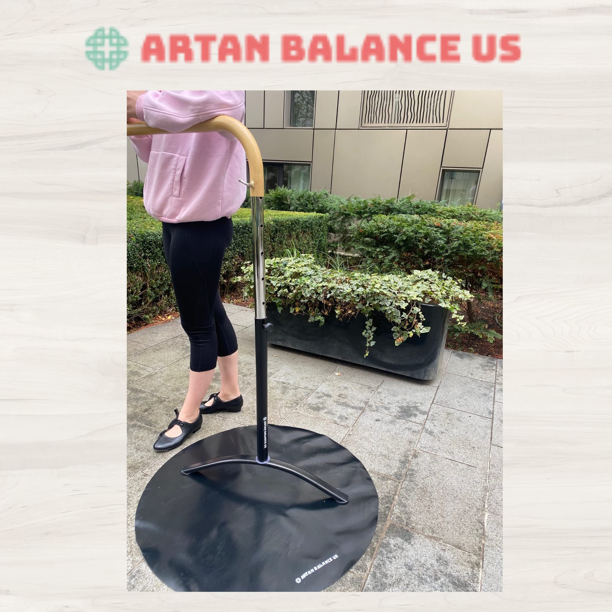 Ballet Barre Portable For Home Or Studio, 6 Ft Extendable To 12 Ft Bar With Curved Shape, Height Adjustable From 27'' To 44'', I