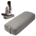 Florensi Yoga Bolster Pillow - Luxurious Velvet Bolster For Restorative Yoga - Large Rectangular Cushion With Carry Handle - Sup