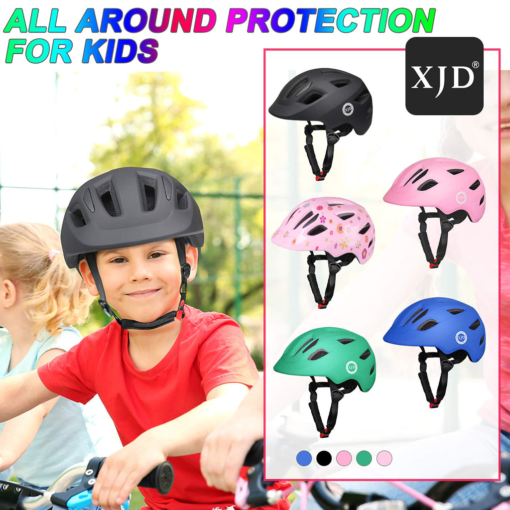 XJD Toddler Helmet Kids Bike Helmet Baby Multi-Sport Adjustable for Kids Boys Girls Lightweight for Age 1 and Older (Black, Smal