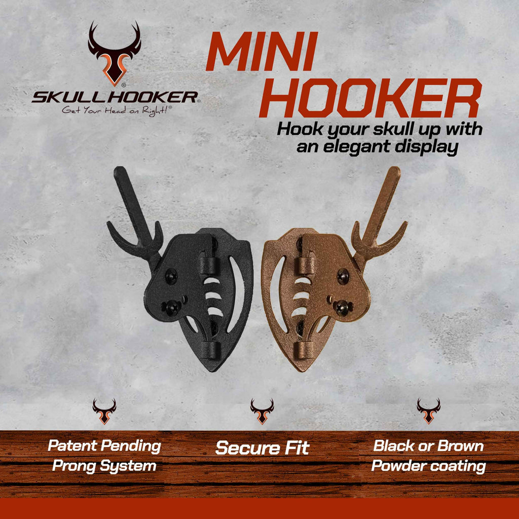 Skull Hooker Mini Hooker Skull Hanger - Perfect Kit For Hanging And Mounting Taxidermy Bear, Small Deer, Pronghorn, And Other Sm