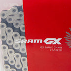 Sram Gx Eagle Hollow Pin 12-Speed Chain 126 Links With Powerlock, Silvergray