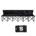 Franklin Sports Sideline Team Bench - Collapsible Sports Bench - Easy Assembly - Pop Up Black, 6 Person