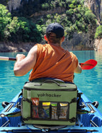 Yakhacker Kayak Cooler Bag, Waterproof Seat Back Cooler With Lawn-Chair Style Seats, Kayak Accessories Portable Ice Chest Cooler
