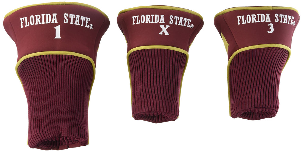 Team Golf Ncaa Florida State Seminoles Contour Golf Club Headcovers (3 Count) Numbered 1, 3, & X, Fits Oversized Drivers, Utilit