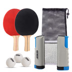 Gse Complete Ping Pong Game Set With Retractable Ping Pong Net & Post, 2 Paddles & 3 Ping Pong Balls. Anywhere To-Go Table Tenni