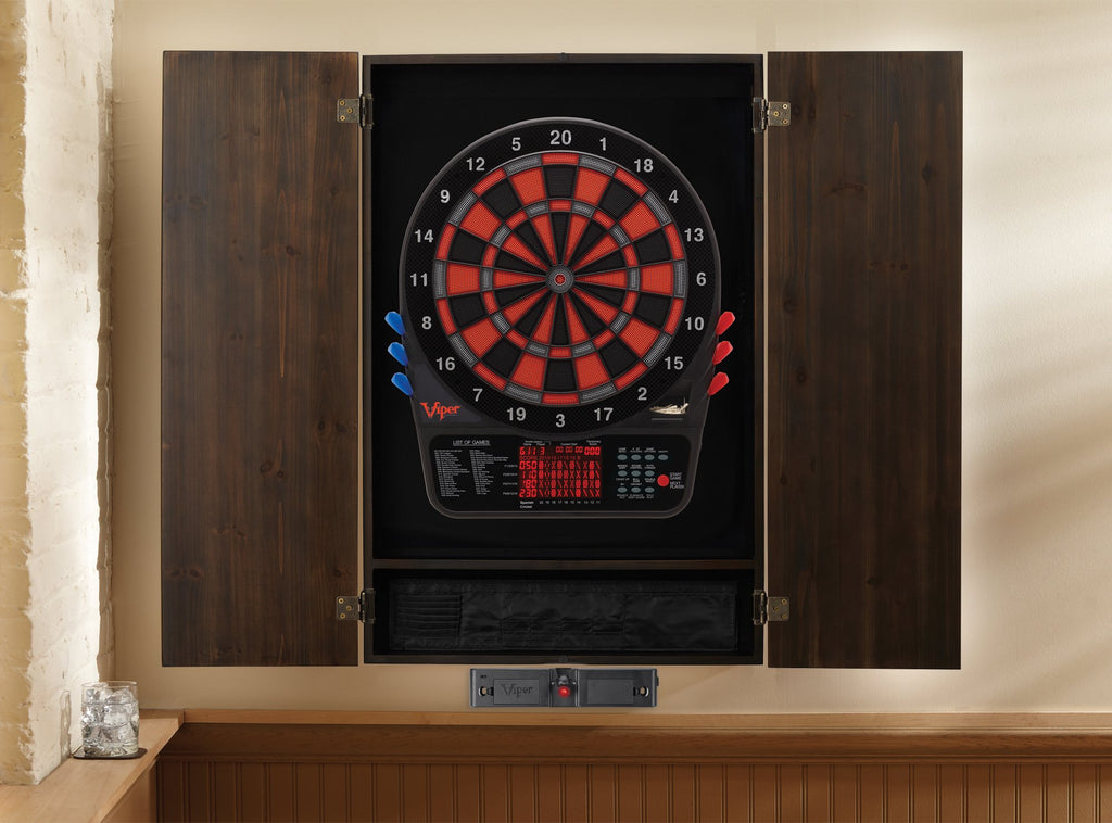 Viper By Gld Products Sisal/Bristle Viper Metropolitan Electronic Soft Tip Cabinet Bundle: Elite Set (800 Dartboard, Darts And L