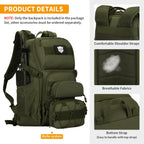 Huntvp Tactical Backpack Military Molle Backpack Hunting Rucksack Gear Assault Pack 25L Wr