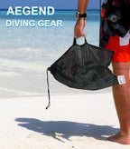 Aegend Snorkeling Gear for Adults, Dry Snorkel Set Panoramic View Enhanced Anti-Leak and Anti-Fog Technology, Adjustable Strap f