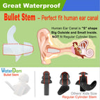 Waterdam Swimming Ear Plugs Great Waterproof Ultra Comfy Earplugs Prevent Swimmers Ear (Size 0: Baby 0-1 Year (Orange))