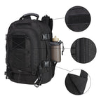 Zseararmy Large Tactical Backpack For Men Military Backpack With Diy System For Travel, Work,Camping,Hunting,Hiking,Sports (Blac