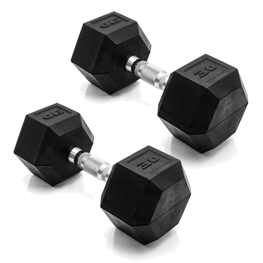 Cap Barbell 30 Lb Pair Coated Hex Dumbbell Weight
