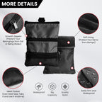 Finger Ten Golf Pouch Bag For Valuables Tee Color With 4 Golf Pencil Pack, Zippered Pocket Gear Clip Hook To Bag (Black Pouch Ba