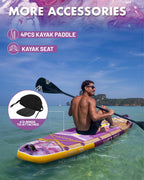 Wetare 11'6X35 Inflatable Paddle Board, 450Lbs Extra Wide Stand Up Sup Board For Adults, Blow Up Paddleboard Kayak Non-Slip Stab