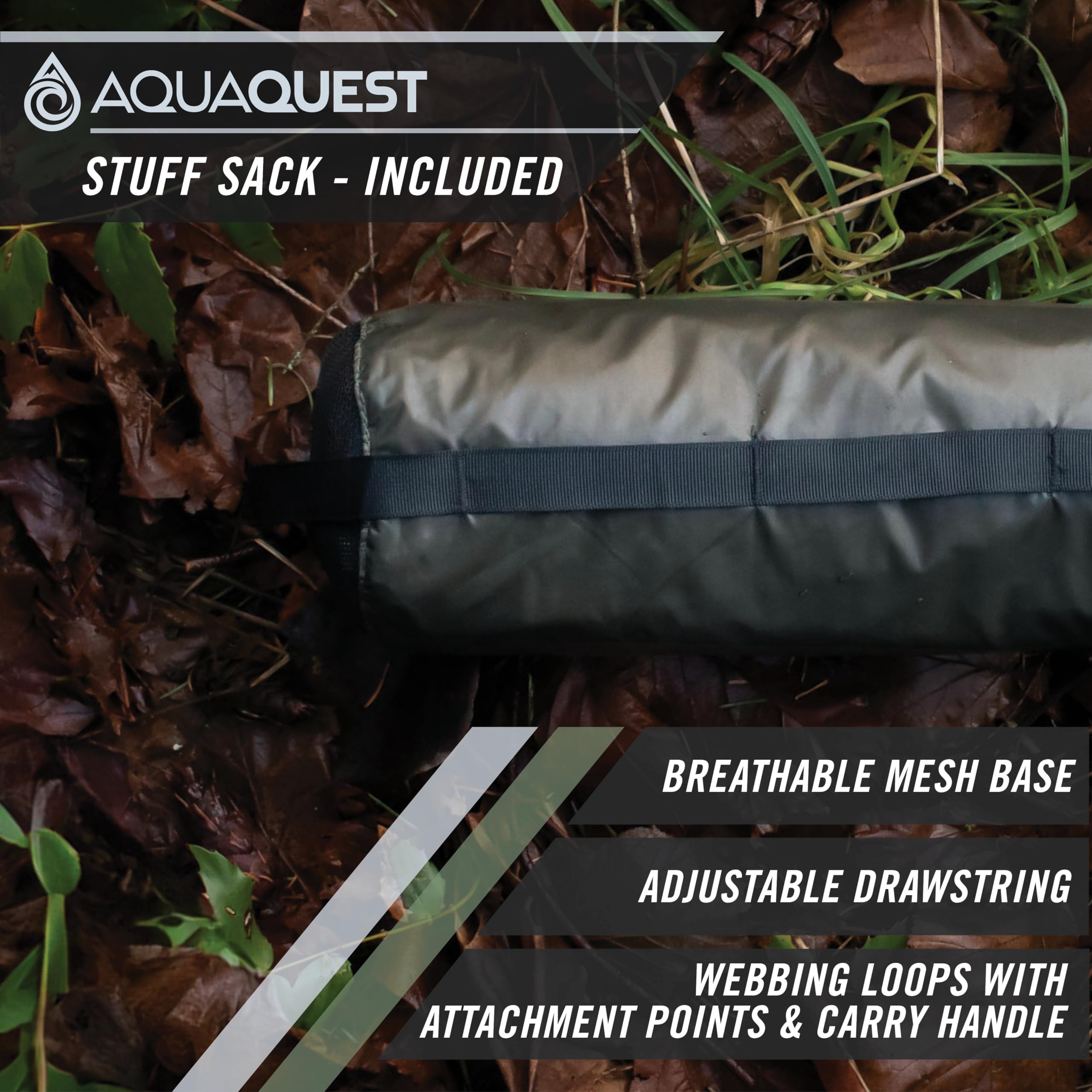 Aquaquest Guide Tarp - Ultralight Waterproof (5,000 Mm) Seam-Taped 40D Ripstop Rain Fly For Backpacking, Stealth Camping & Thru-