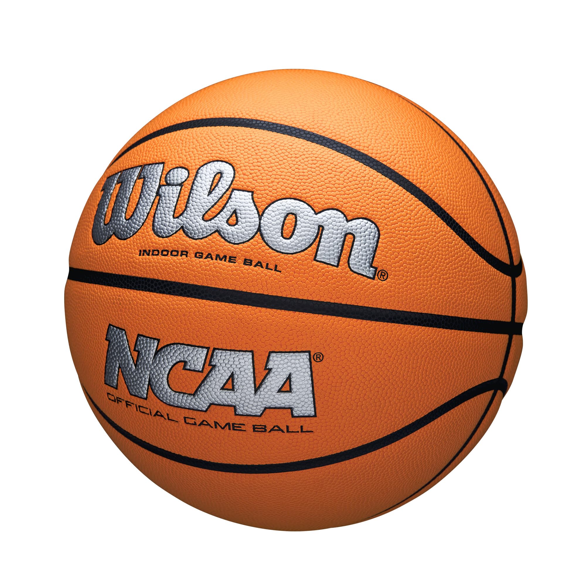 Wilson Ncaa Evo Nxt Official Indoor Game Basketball - Silver/Orange, Size 6-28.5''
