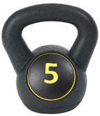 Fitvids Wide Grip Kettlebell Exercise Fitness Weight Set - Includes 5 lbs - 30LB Set of 3: 5/10/15LB - Black