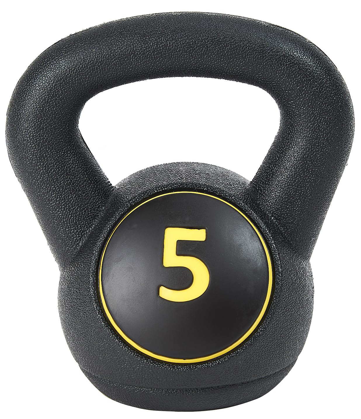 Fitvids Wide Grip Kettlebell Exercise Fitness Weight Set - Includes 5 lbs - 30LB Set of 3: 5/10/15LB - Black
