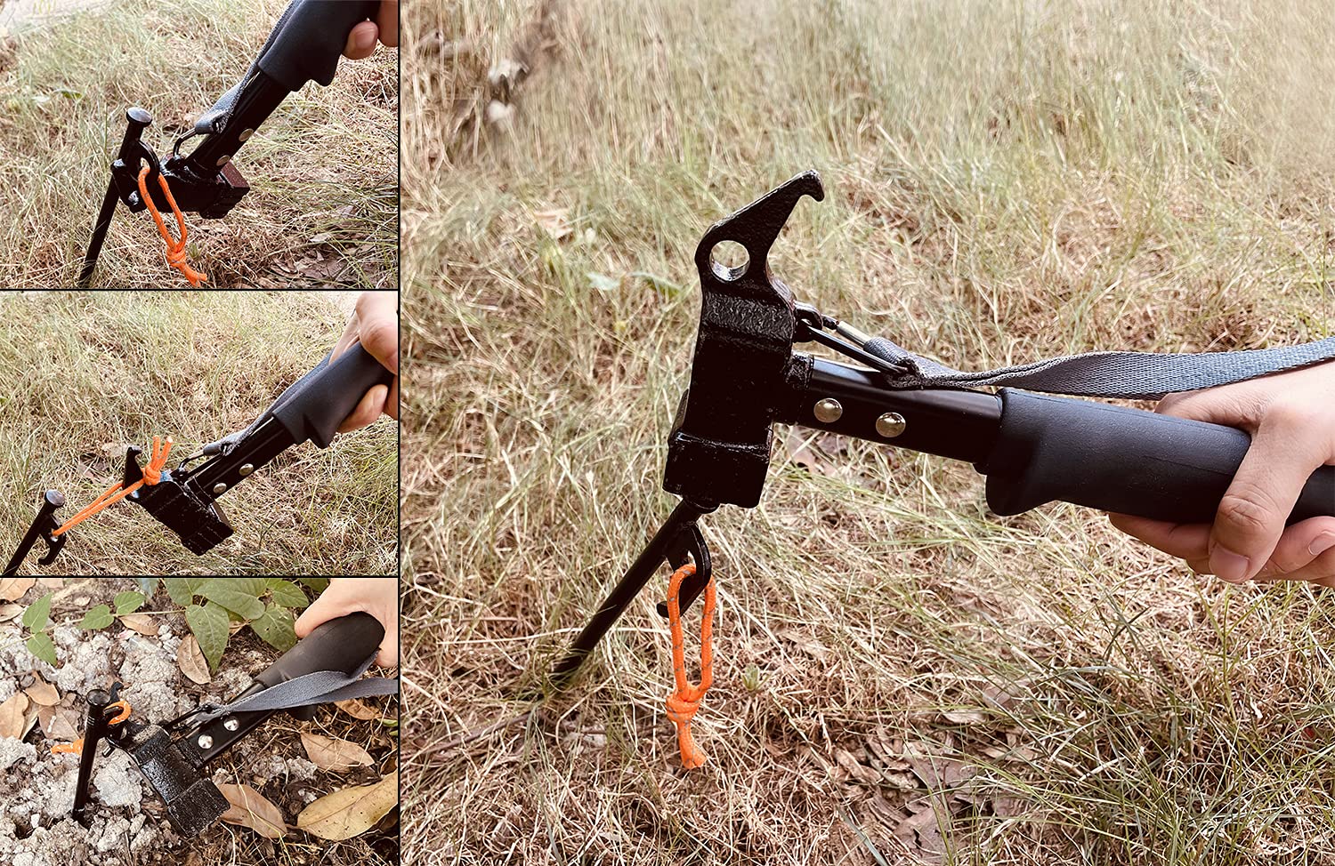 Sutekus Camping Hammer Tent Stake Hammer Heavy Duty Pegs Mallet Puller Tent Accessories For Camping, Hiking, Backpacking