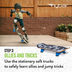 Flybar 3 in-1 Learn to Skate - Complete Skateboard for Beginners, Balance Board, Skateboard Accessories, Learn Skate Tricks Fast
