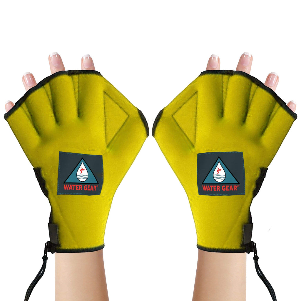 Water Gear Neoprene Fingerless Force Gloves - Aqua Fitness Gloves - Great For Workouts And Diving - Designed With Enhanced Grip