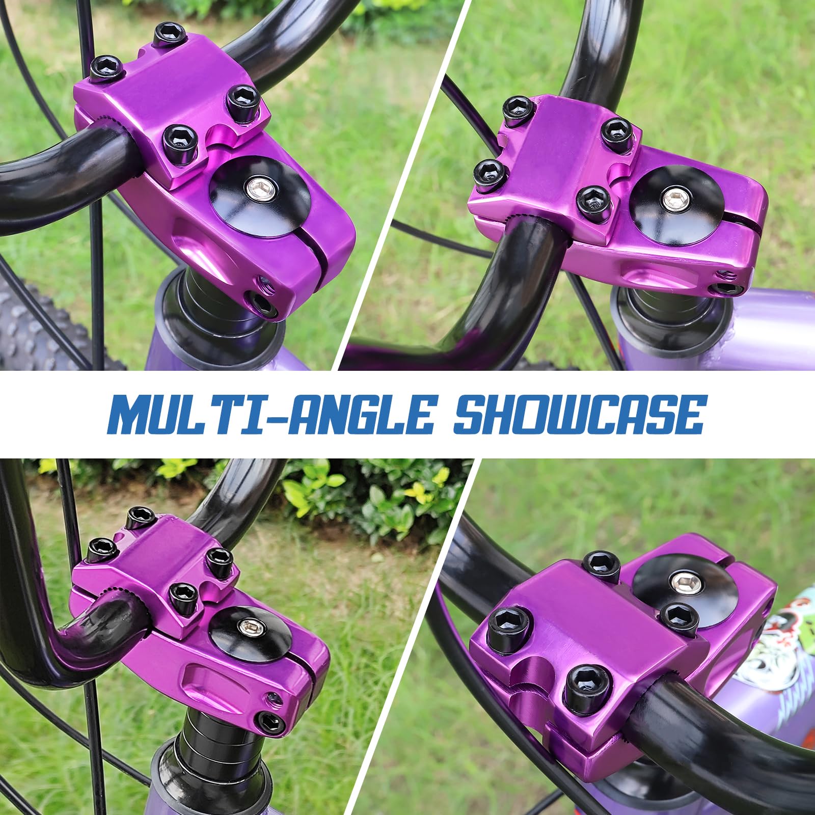 Makelen Bike Stem For Bmx Bike Aluminum Alloy Fixed Gear Bicycle Stem Bright Purple