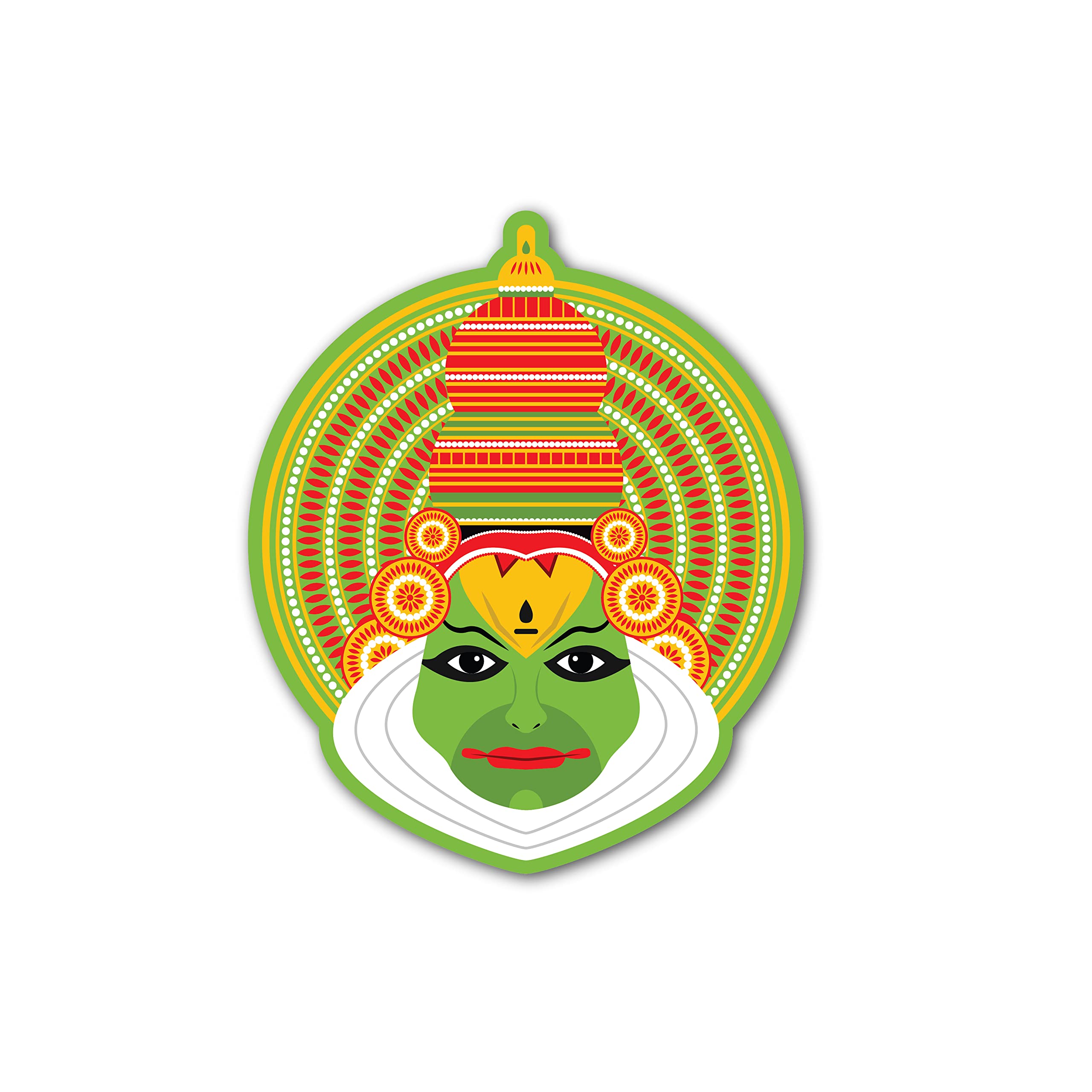 VVWV Kerala Kathakali India Souvenir Wooden Fridge Magnets Refrigerator Home Kitchen Dcor MDF Fridge Magnet L X H 5 X 7 Cm
