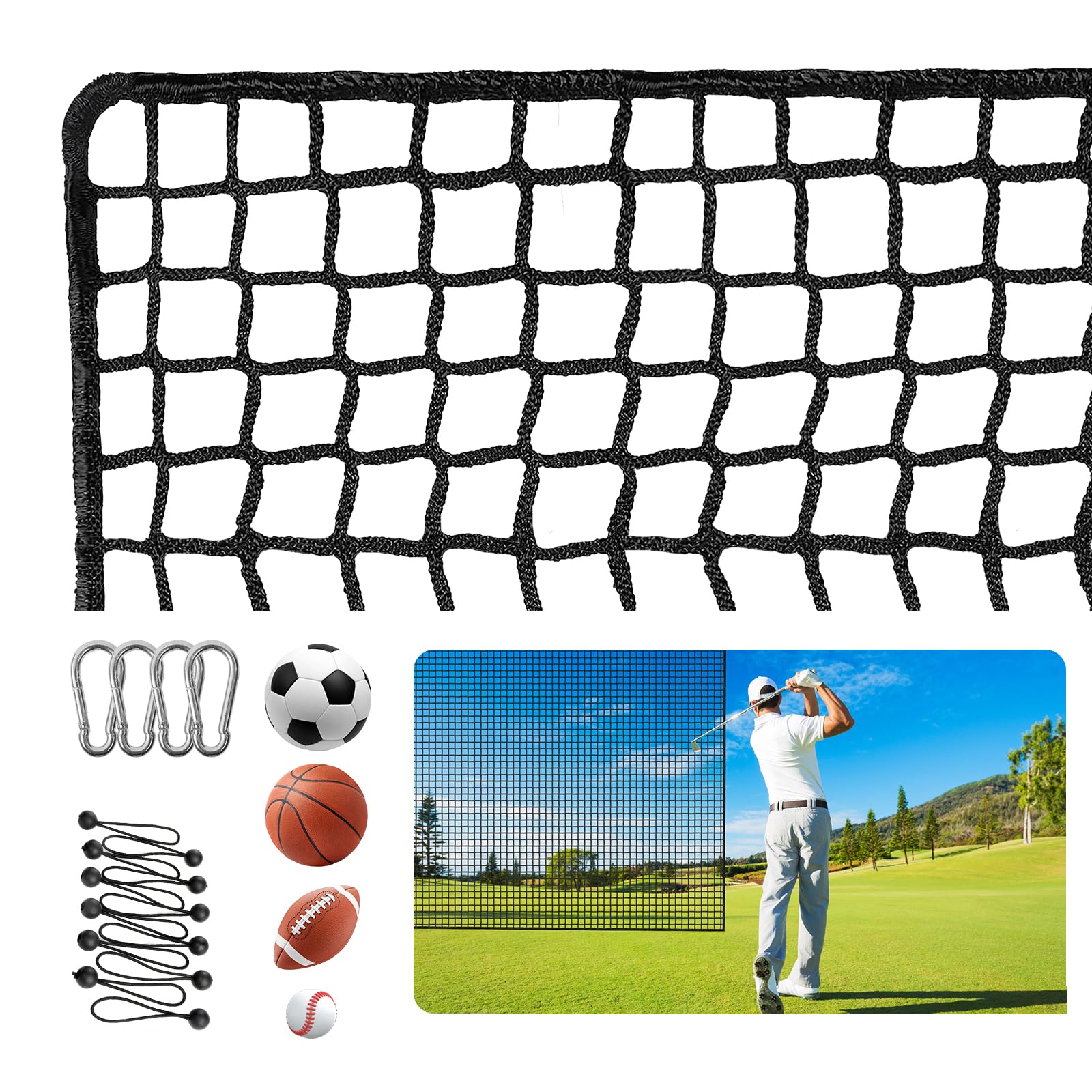 Fahnemt Golf Nets For Backyard Driving, Golf Net For Practice Barrier Net, Sports Netting For Hitting Golf, Baseball, Hockey, So