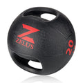 Zelus Medicine Ball With Dual Grip 10/20 Lbs Exercise Ball Weight Ball With Handles Textured Grip Exercise Ball Strength Trainin