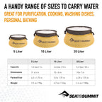 Sea To Summit Collapsible Kitchen Sink, 5 Liter