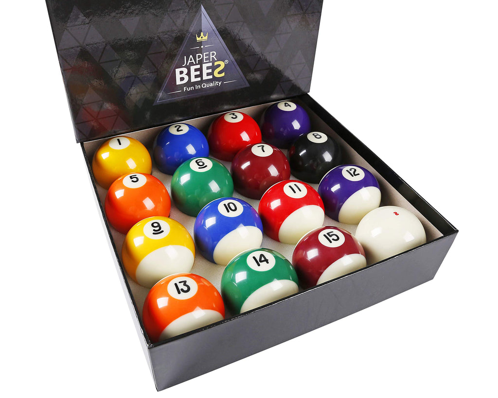 Japer Bees Deluxe Billiard Ball/Pool Ball Set Complete 16Balls Regulation Size&Weight Resin Ball